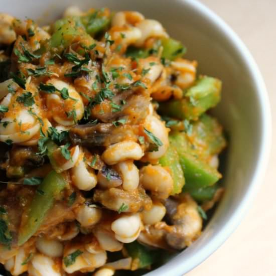 Pumpkin Sprouted Black Eyed Peas