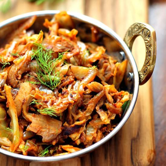 Indian Spiced Cabbage and Fennel