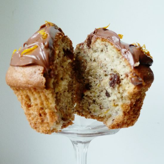 Chocolate Covered Banana Muffins
