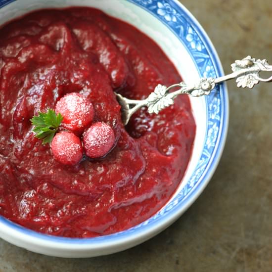 Strawberry Apple Cranberry Sauce