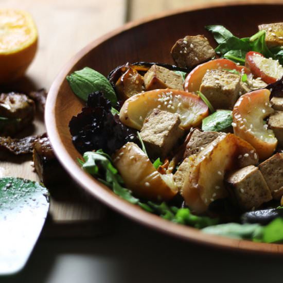 Tofu Apple & Delicata Squash Salad