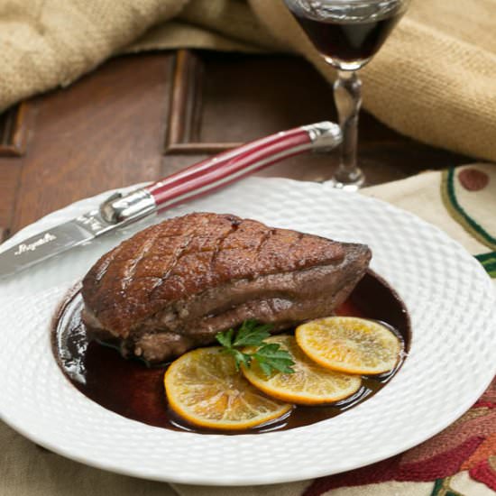 Seared Duck with Clementines