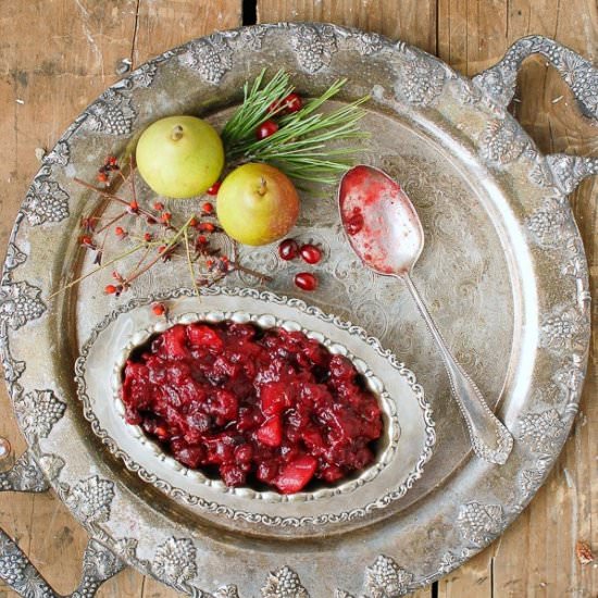 Slow Cooker Cranberry Pear Sauce