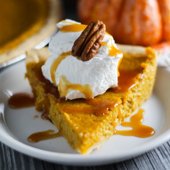 Pumpkin Pie with Salted Caramel