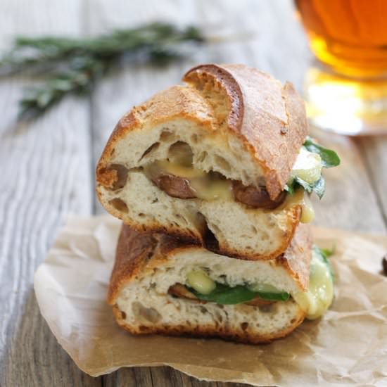 Mushroom Fontina Grilled Cheese