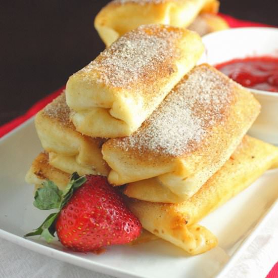Fried Cheesecake Roll-Ups