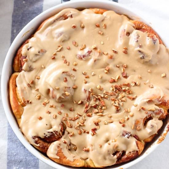 Maple Pecan Cinnamon Rolls