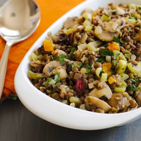 Lentil & Mushroom Dressing
