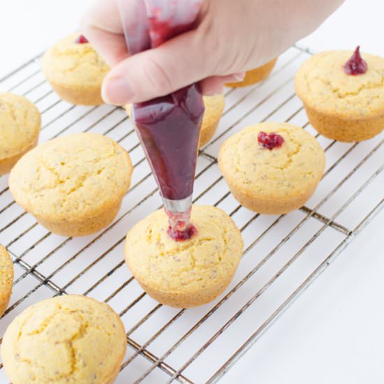 Vegan Cranberry Corn Muffins