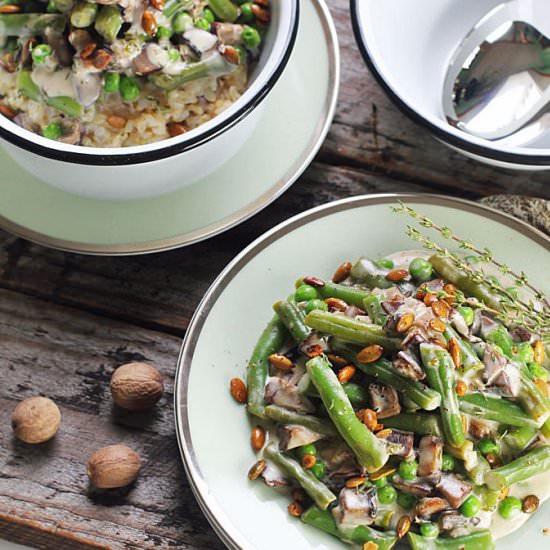 Stovetop Green Bean “Casserole”