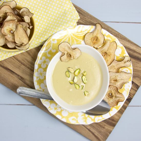 Pear Parsnip Pistachio Soup