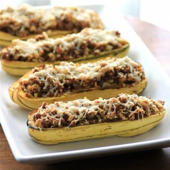 Sausage Stuffed Delicata Squash