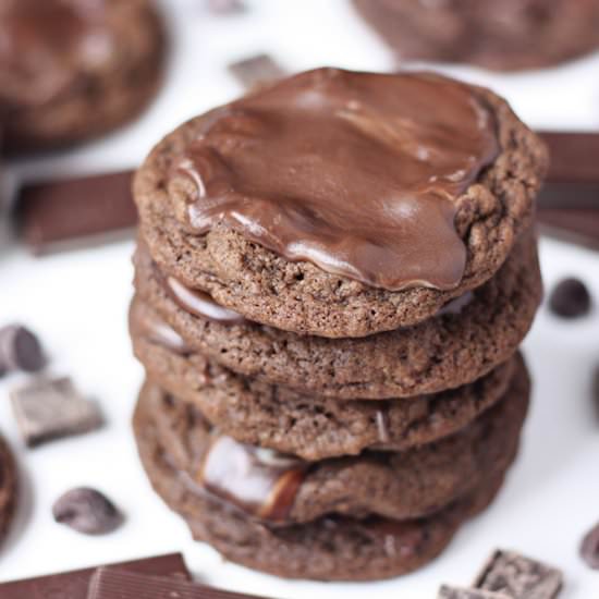 Triple Chocolate Grasshopper Cookie