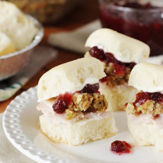 Turkey and Stuffing Sliders