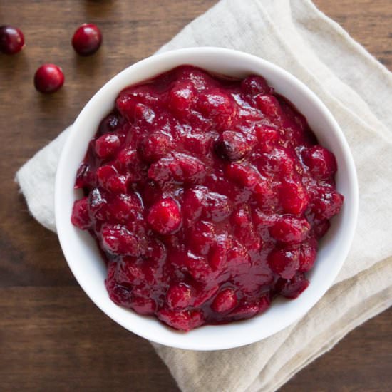 Naturally Sweetened Cranberry Sauce