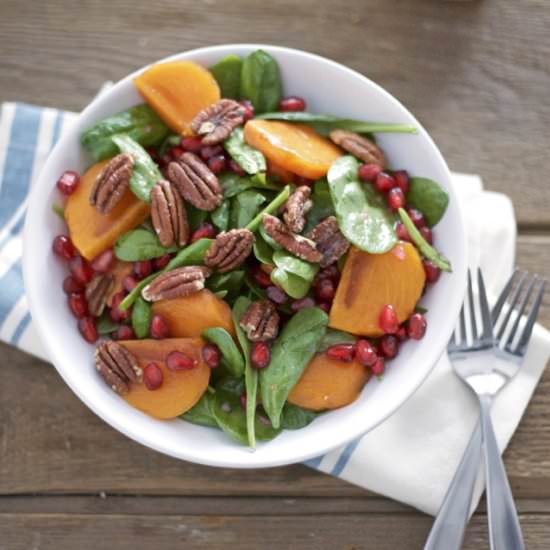 Persimmon and Pomegranate Salad