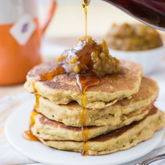 Healthy Pumpkin Quinoa Pancakes