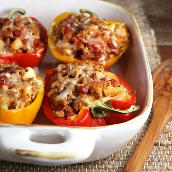 DOUBLE-PORK STUFFED BELL PEPPERS