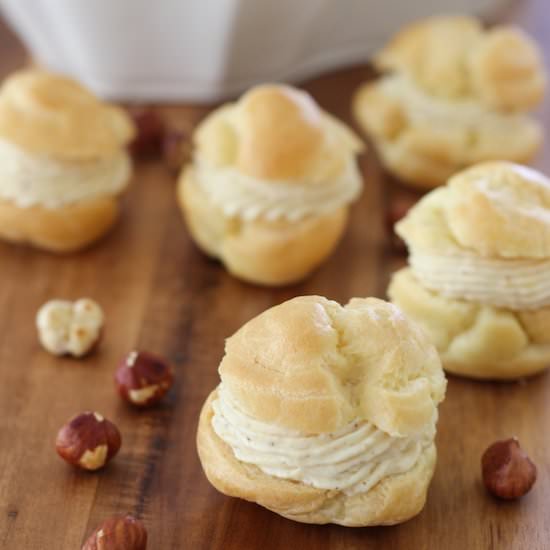 Hazelnut Cream Puffs