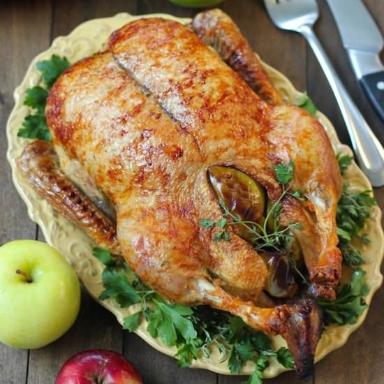 Roasted Duck With Apples