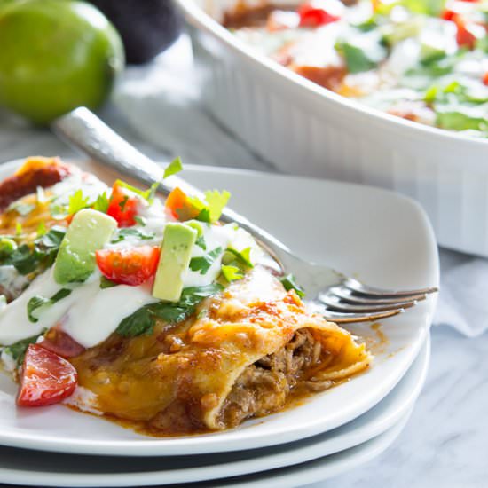 Sweet Pulled Pork Enchiladas