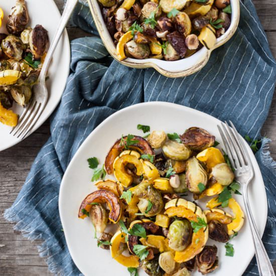 Delicata Squash & Brussels Sprouts