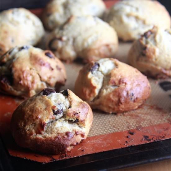 Banana and Chocolate Chip Scones
