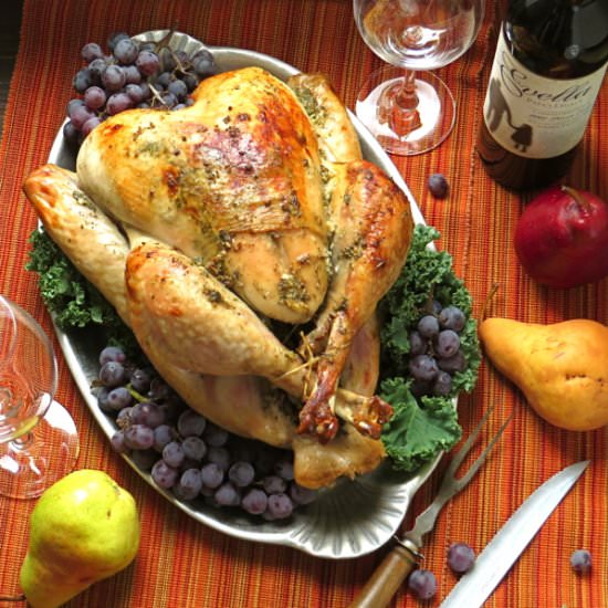 brined roast turkey