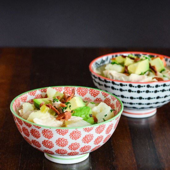 Paleo Cauliflower Chicken Chowder