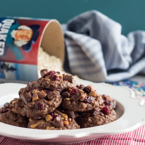 Loaded Chocolate Oatmeal Cookies