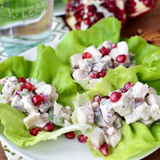 Honey Pomegranate Pecan Chicken Salad