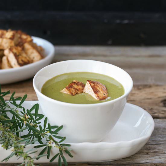 Creamy Greens & Matcha Soup