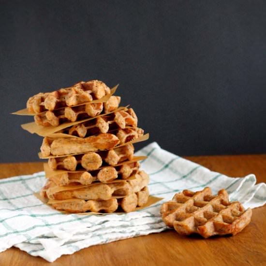 Banana Flax Freezer Waffles {Vegan}