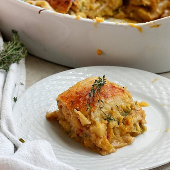 Apple, Pumpkin, Sausage Lasagna