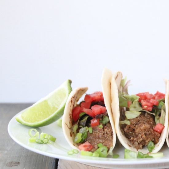 Slow Cooker Lentil and Quinoa Tacos