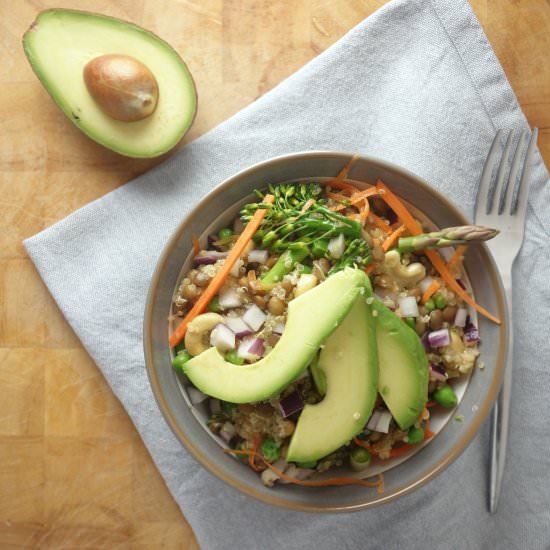 Nutty Avocado Quinoa Salad