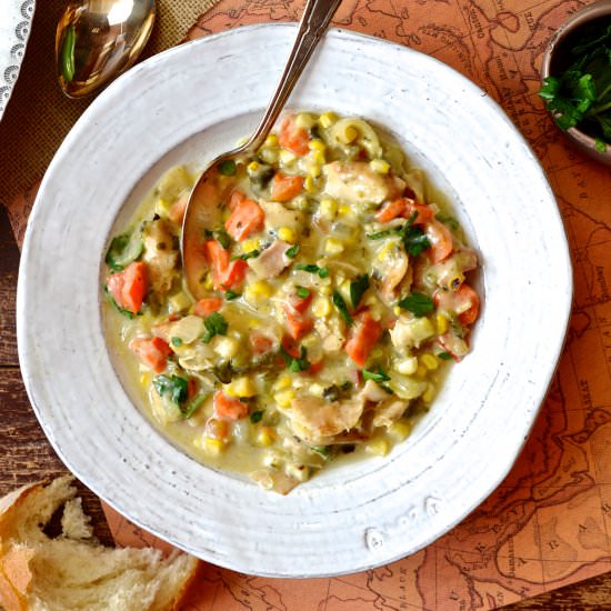 Mexican Chicken Poblano Chowder