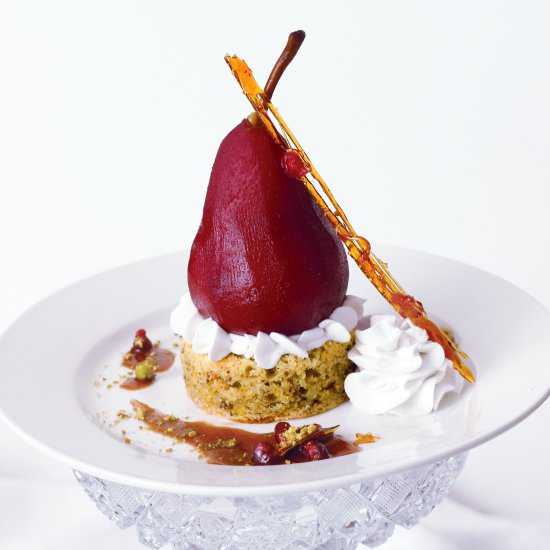 Wine Poached Pears