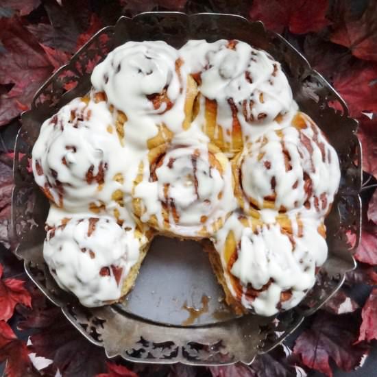 Chocolate Pumpkin Cinnamon Rolls