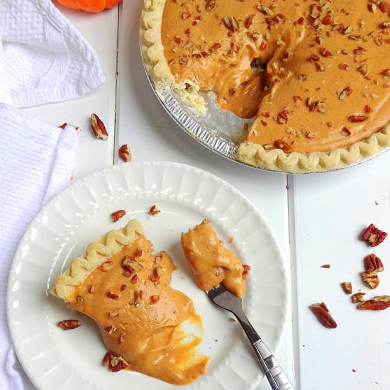 Dreamy No-Bake PB Pumpkin Pie