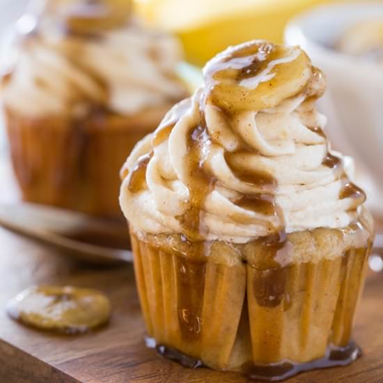 Bananas Foster Cupcakes