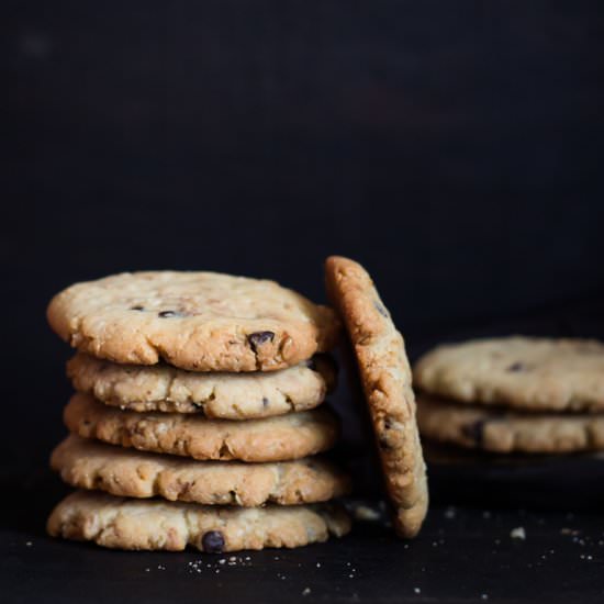 Eggless Choco-Chip Oats Cookie