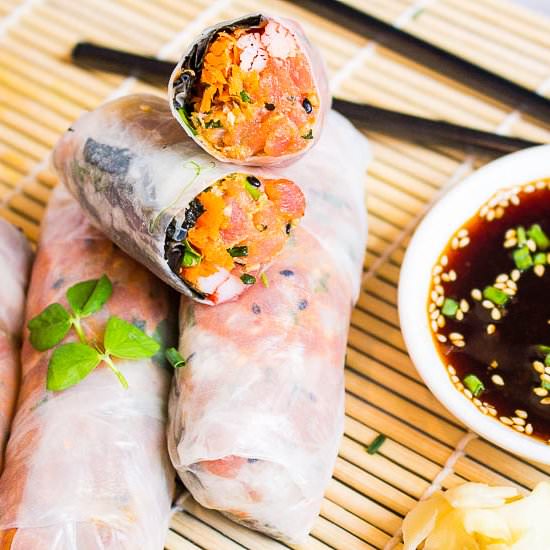 Spicy Tuna Spring Rolls