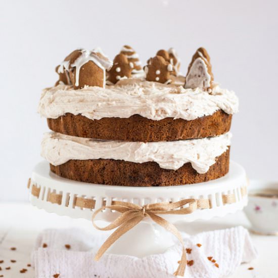 Gingerbread Cake w Cinnamon Frosting