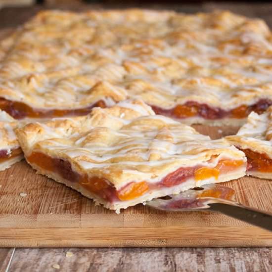 Apricot Cherry Slab Pie
