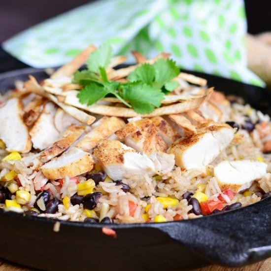 Chicken Tortilla Rice Skillet