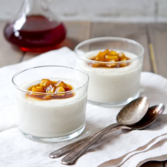 Panna Cotta with Apple Compote