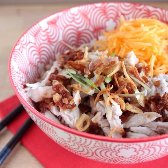Chicken Over Rice Taiwanese Style