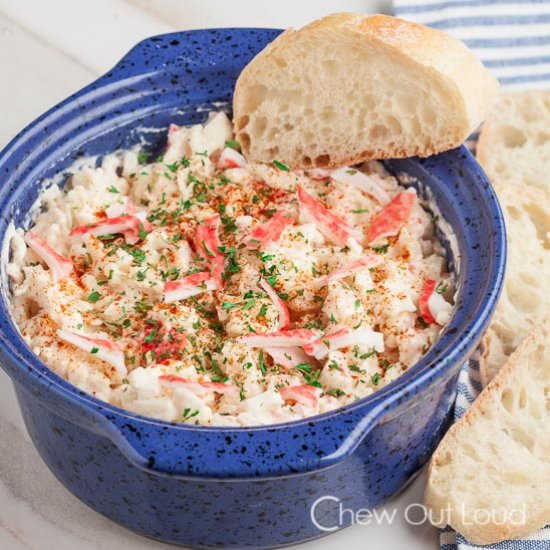 Hot imitation crab dip
