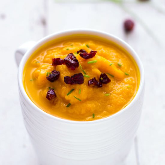 Curried Cranberry Carrot Soup